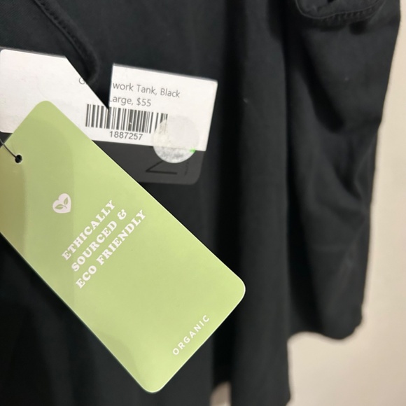 NUX Los Angeles Women's Tank Top L Black 100% Organic Cotton Sleeveless Knit NEW - Picture 7 of 10